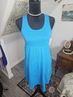 Turquoise Blue Faded Glory Dress NWT